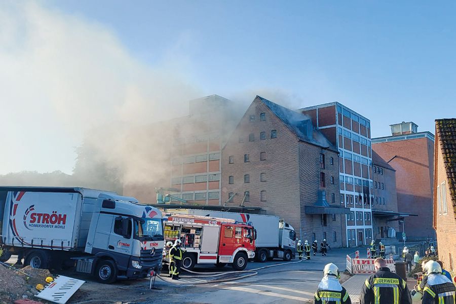 Brand in der Hobbersdorfer Mühle