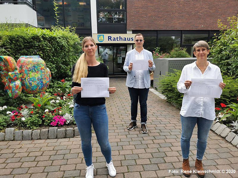 Initiatoren vor dem Rathaus