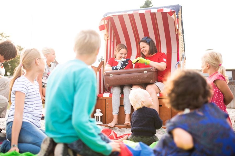 Gute Nacht im Strandkorb